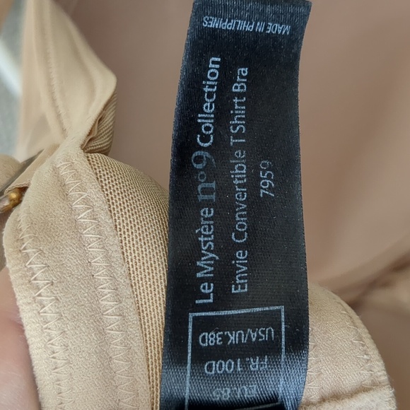 38D Le Mystere Envi Convertible T-Shirt Bra Nude Minimalist Underwire - Picture 11 of 14